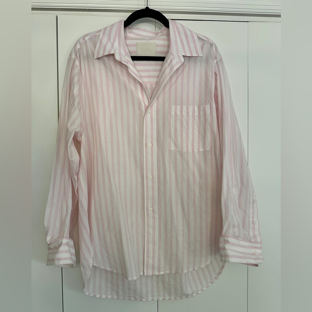 Citizens Of Humanity Light Pink Striped Button-Down Shirt